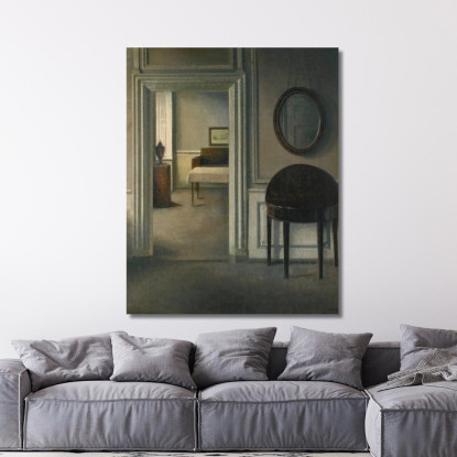 Interno Con Uno Specchio Vilhelm Hammershøi vhm26 quadro stampato su tela
