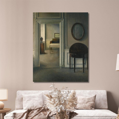 Interno Con Uno Specchio Vilhelm Hammershøi vhm26 quadro stampato su tela