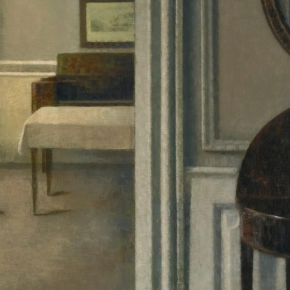 Interno Con Uno Specchio Vilhelm Hammershøi vhm26 quadro stampato su tela