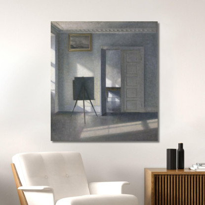 Interno Con Un Cavalletto Bredgade 25 Vilhelm Hammershøi vhm28 quadro stampato su tela