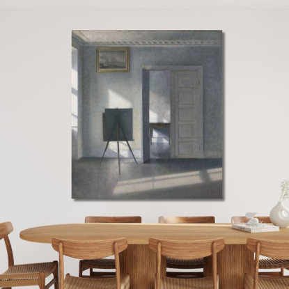 Interno Con Un Cavalletto Bredgade 25 Vilhelm Hammershøi vhm28 quadro stampato su tela