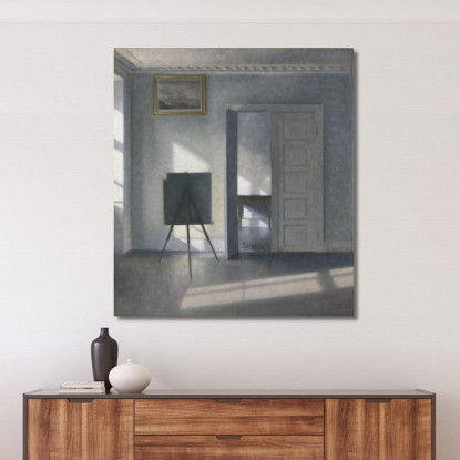 Interno Con Un Cavalletto Bredgade 25 Vilhelm Hammershøi vhm28 quadro stampato su tela
