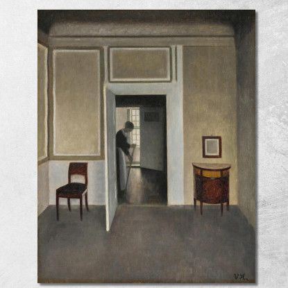 Interno Strandgade 30 Vilhelm Hammershøi vhm32 quadro stampato su tela