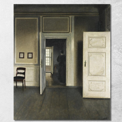 Interno. Strandgade 30 Vilhelm Hammershøi vhm35 quadro stampato su tela