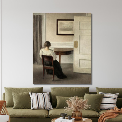 Interno Vilhelm Hammershøi vhm37 quadro stampato su tela