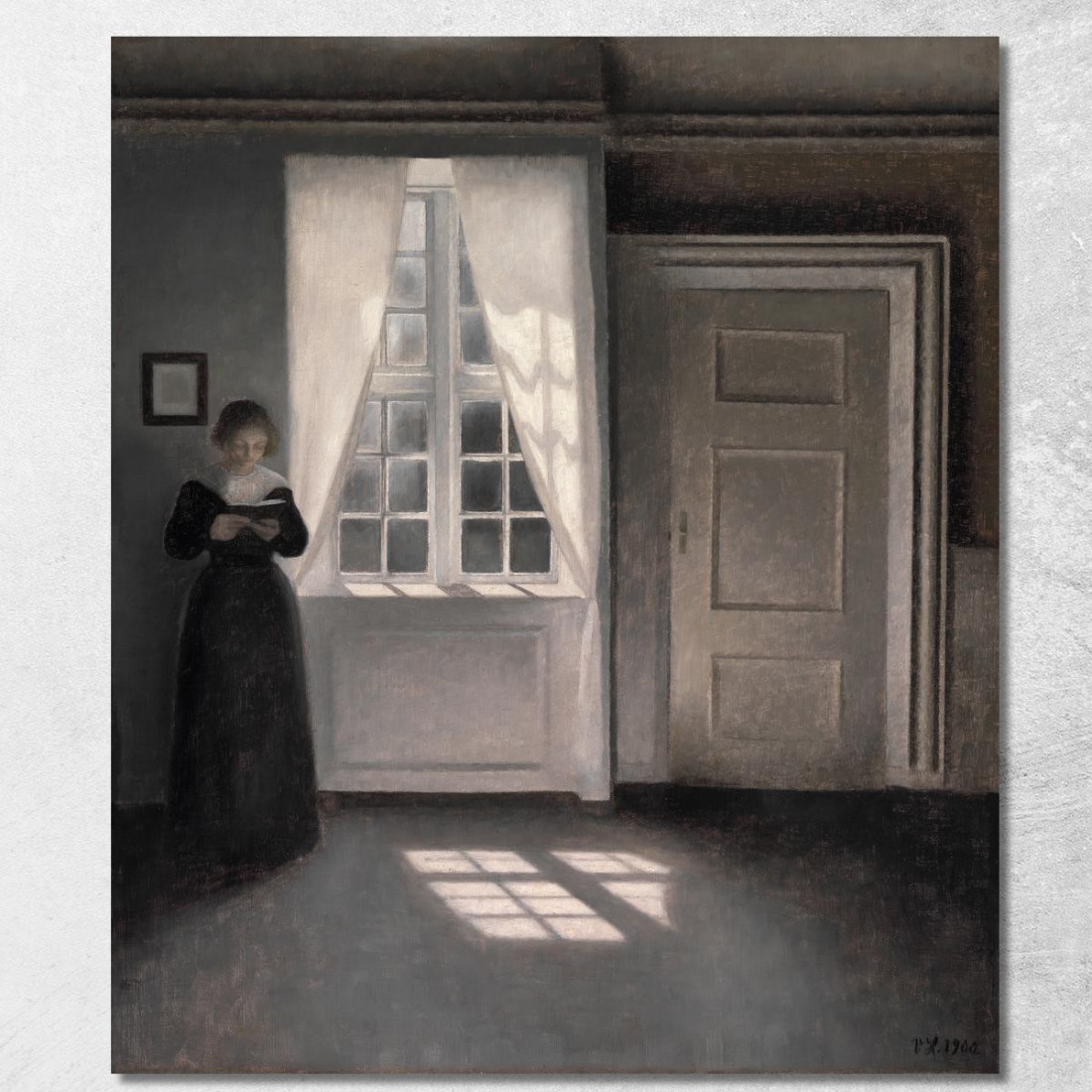 Interno Da Strandgade 30 Vilhelm Hammershøi vhm38 quadro stampato su tela