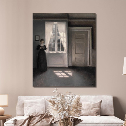 Interno Da Strandgade 30 Vilhelm Hammershøi vhm38 quadro stampato su tela