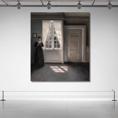 Interno Da Strandgade 30 Vilhelm Hammershøi vhm38 quadro stampato su tela