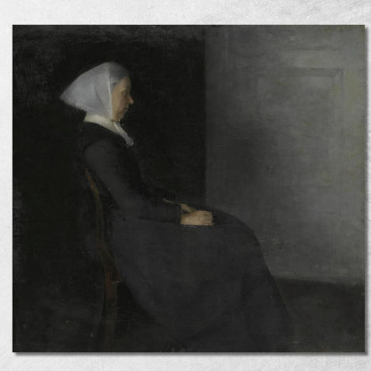 La Madre Dell'Artista Frederikke Hammershøi (Ritratto Della Madre Dell'Artista) Vilhelm Hammershøi vhm41 quadro stampato su tel