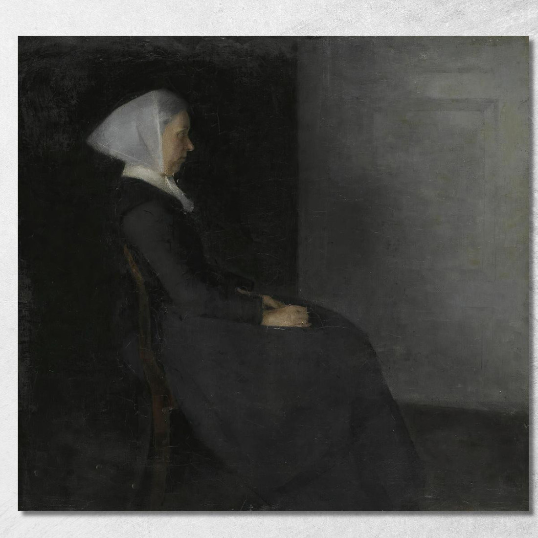 La Madre Dell'Artista Frederikke Hammershøi (Ritratto Della Madre Dell'Artista) Vilhelm Hammershøi vhm41 quadro stampato su tel