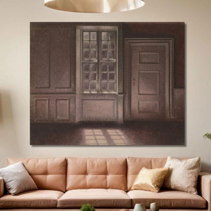 Chiaro Di Luna Strandgade 30 Vilhelm Hammershøi vhm44 quadro stampato su tela