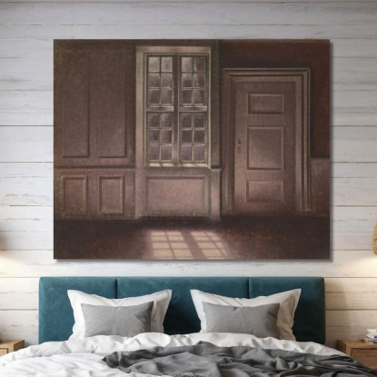 Chiaro Di Luna Strandgade 30 Vilhelm Hammershøi vhm44 quadro stampato su tela