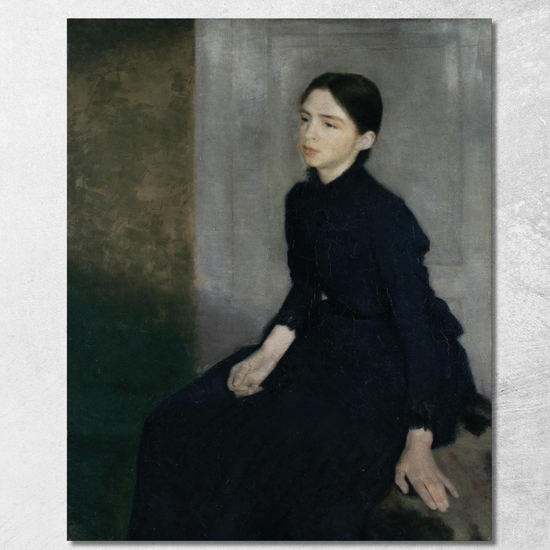 Ritratto Di Una Giovane Donna (La Sorella Dell'Artista Anna Hammershøi) Vilhelm Hammershøi vhm47 quadro stampato su tela