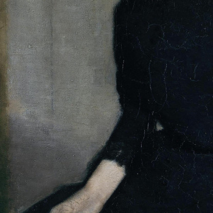 Ritratto Di Una Giovane Donna (La Sorella Dell'Artista Anna Hammershøi) Vilhelm Hammershøi vhm47 quadro stampato su tela