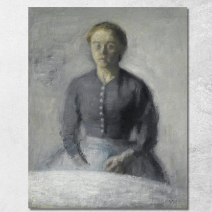 Ritratto Di Ida Vilhelm Hammershøi vhm48 quadro stampato su tela