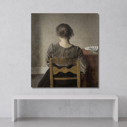 Riposo Vilhelm Hammershøi vhm51 quadro stampato su tela