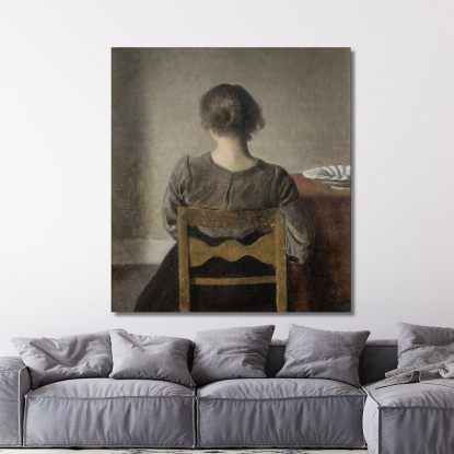 Riposo Vilhelm Hammershøi vhm51 quadro stampato su tela