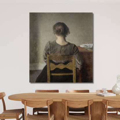 Riposo Vilhelm Hammershøi vhm51 quadro stampato su tela