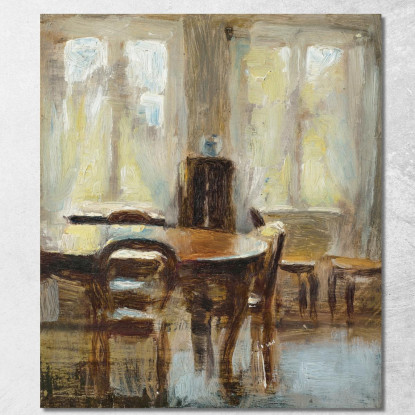 Sala Da Pranzo Vilhelm Hammershøi vhm54 quadro stampato su tela