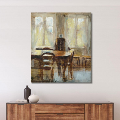 Sala Da Pranzo Vilhelm Hammershøi vhm54 quadro stampato su tela