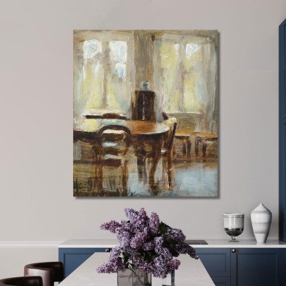Sala Da Pranzo Vilhelm Hammershøi vhm54 quadro stampato su tela