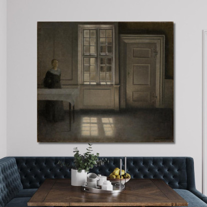 Strandgade Al Sole Vilhelm Hammershøi vhm57 quadro stampato su tela