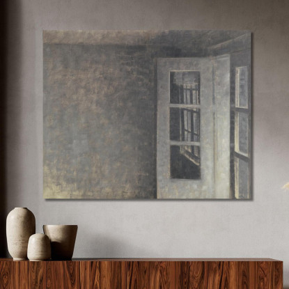 La Stanza Del Balcone A Spurveskjul Vilhelm Hammershøi vhm64 quadro stampato su tela