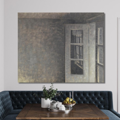 La Stanza Del Balcone A Spurveskjul Vilhelm Hammershøi vhm64 quadro stampato su tela