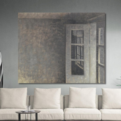La Stanza Del Balcone A Spurveskjul Vilhelm Hammershøi vhm64 quadro stampato su tela