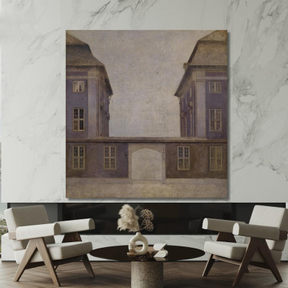 Gli Edifici Della Compagnia Asiatica Visti Da St. Annæ Street Vilhelm Hammershøi vhm65 quadro stampato su tela