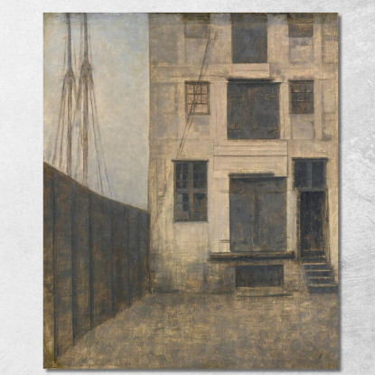 Il Vecchio Magazzino A Christianshavn Vilhelm Hammershøi vhm67 quadro stampato su tela