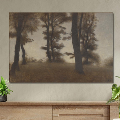 Tronchi D'Albero. Arresødal Vicino A Frederiksværk North Zealand Vilhelm Hammershøi vhm69 quadro stampato su tela