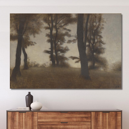 Tronchi D'Albero. Arresødal Vicino A Frederiksværk North Zealand Vilhelm Hammershøi vhm69 quadro stampato su tela