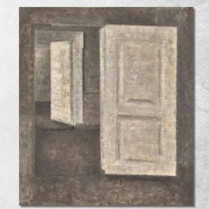 Porte Bianche Strandgade 25 Vilhelm Hammershøi vhm72 quadro stampato su tela