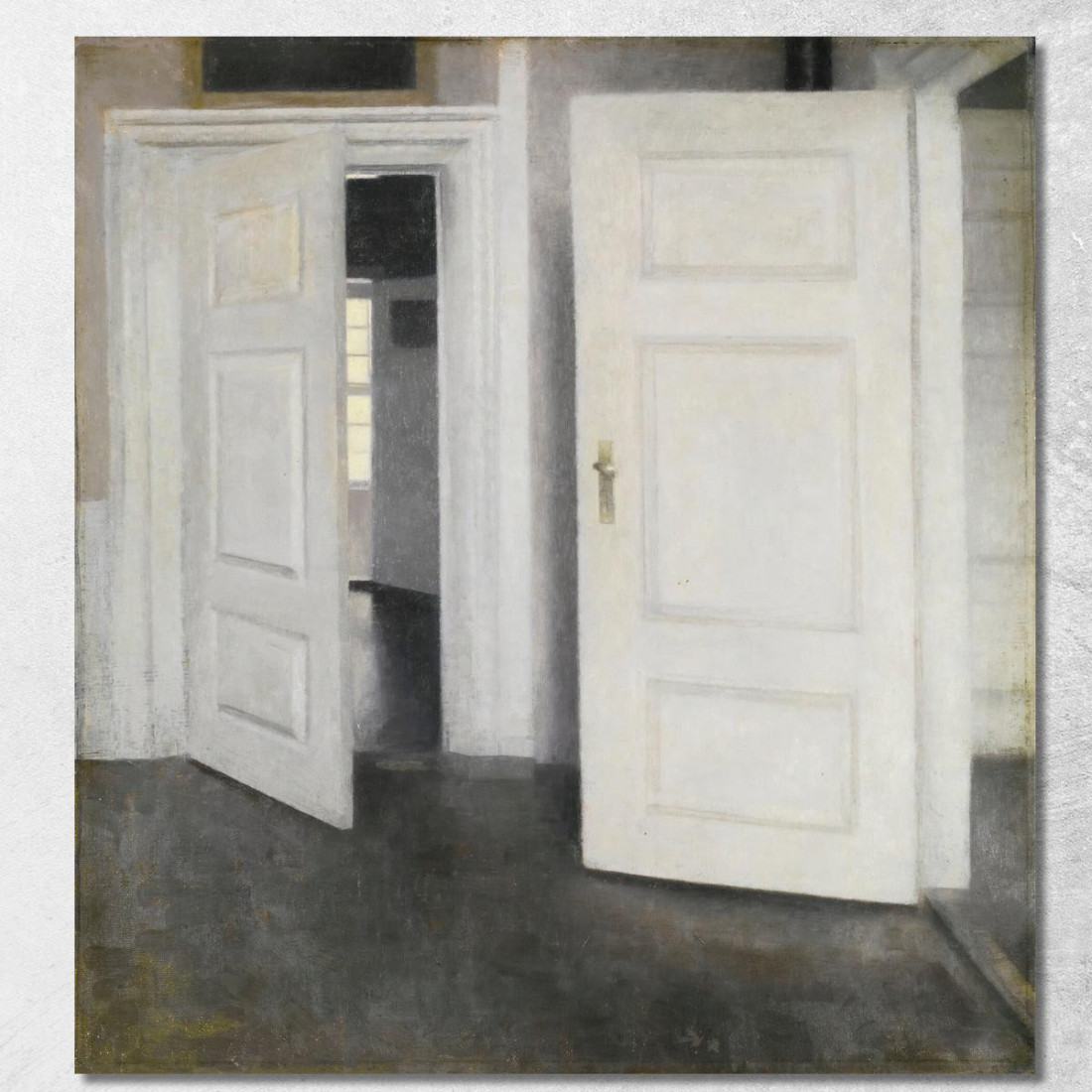 Porte Bianche Strandgade 30 Vilhelm Hammershøi vhm73 quadro stampato su tela