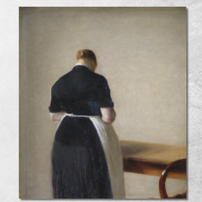 Donna Vista Di Spalle Vilhelm Hammershøi vhm74 quadro stampato su tela