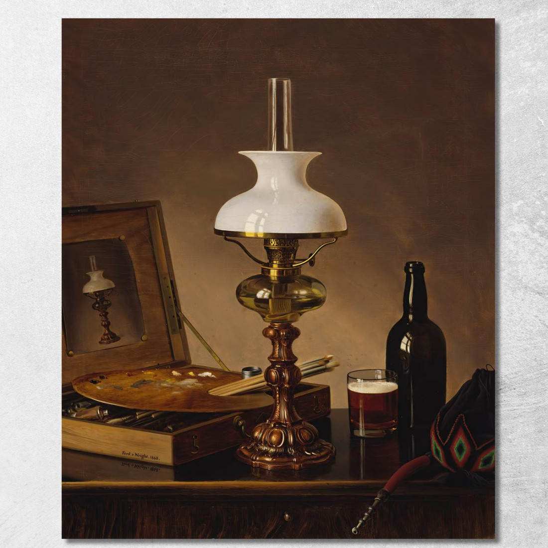 Natura Morta Nell'Atelier Ferdinand von Wright fvw26 quadro stampato su tela