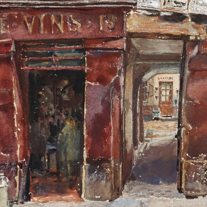 18 Rue De L'Hotel-De-Ville Nel 1899 4° Arrondissement Frédéric Houbron fhb1 quadro stampato su tela