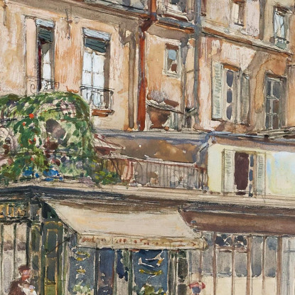 Angolo Tra Rue Mabillon E Rue Clément Nel 1907 5° E 6° Arrondissement Frédéric Houbron fhb3 quadro stampato su tela