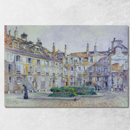 Cortile Interno Dell'Abbaye-Aux-Bois 16 Rue De Sèvres Nel 1906 7° Arrondissement Frédéric Houbron fhb4 quadro stampato su tela
