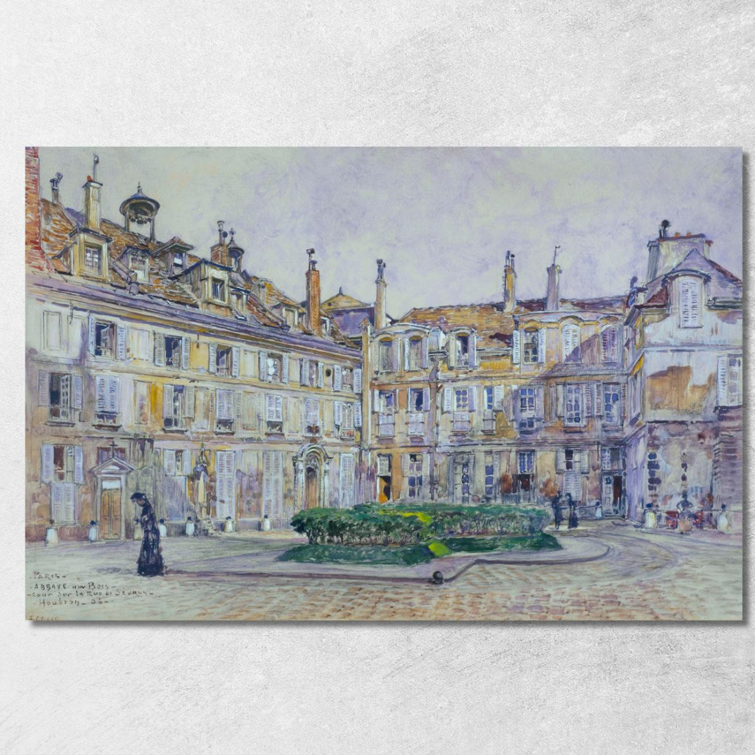 Cortile Interno Dell'Abbaye-Aux-Bois 16 Rue De Sèvres Nel 1906 7° Arrondissement Frédéric Houbron fhb4 quadro stampato su tela