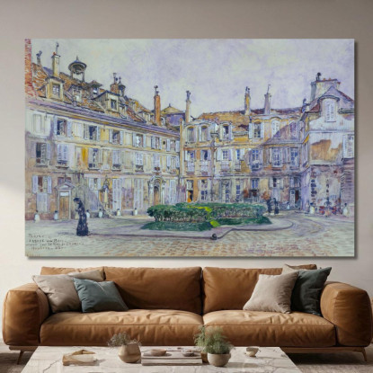 Cortile Interno Dell'Abbaye-Aux-Bois 16 Rue De Sèvres Nel 1906 7° Arrondissement Frédéric Houbron fhb4 quadro stampato su tela