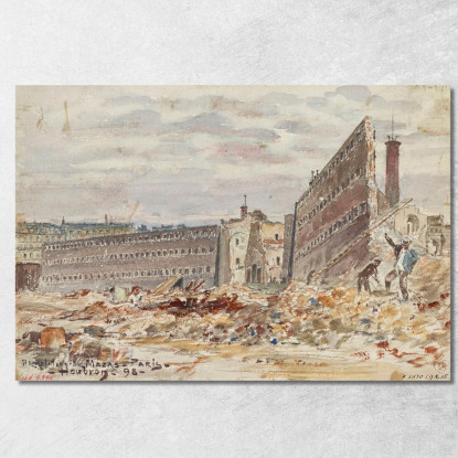 Demolizione Della Prigione Mazas 23-25 Boulevard Diderot (Precedentemente Boulevard Mazas) Frédéric Houbron fhb5 quadro stampat