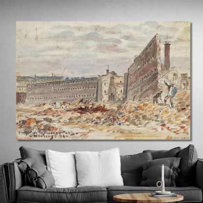 Demolizione Della Prigione Mazas 23-25 Boulevard Diderot (Precedentemente Boulevard Mazas) Frédéric Houbron fhb5 quadro stampat