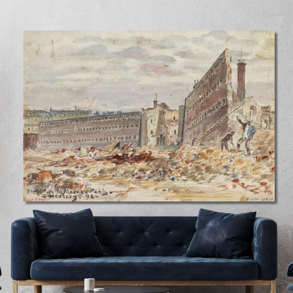 Demolizione Della Prigione Mazas 23-25 Boulevard Diderot (Precedentemente Boulevard Mazas) Frédéric Houbron fhb5 quadro stampat