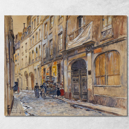 Ingresso Dell'Ex Cimitero Saint-André 13 Rue Suger Nel 1906 6° Arrondissement Frédéric Houbron fhb6 quadro stampato su tela