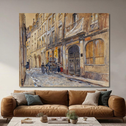 Ingresso Dell'Ex Cimitero Saint-André 13 Rue Suger Nel 1906 6° Arrondissement Frédéric Houbron fhb6 quadro stampato su tela