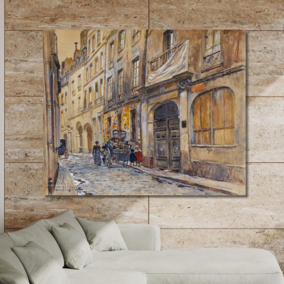 Ingresso Dell'Ex Cimitero Saint-André 13 Rue Suger Nel 1906 6° Arrondissement Frédéric Houbron fhb6 quadro stampato su tela