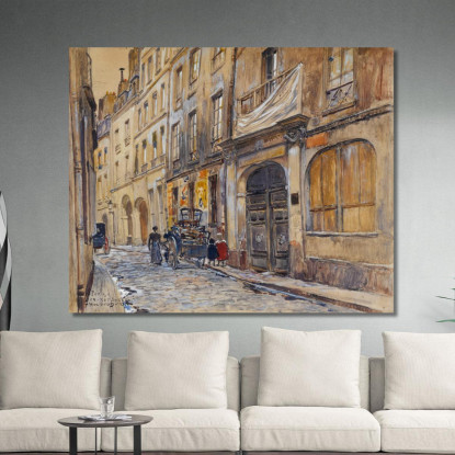 Ingresso Dell'Ex Cimitero Saint-André 13 Rue Suger Nel 1906 6° Arrondissement Frédéric Houbron fhb6 quadro stampato su tela