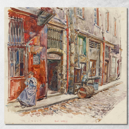 Ingresso Scala A Del Marché Des Enfants-Rouges Nel 1908 3° Arrondissement Frédéric Houbron fhb7 quadro stampato su tela